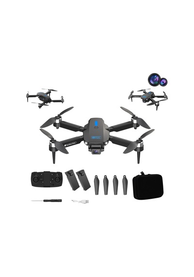 Çift Kamera Ve Bataryalı Drone Uzaktan Kumandalı App Destekli Brushless Motor Quadcopter Optik Duruş