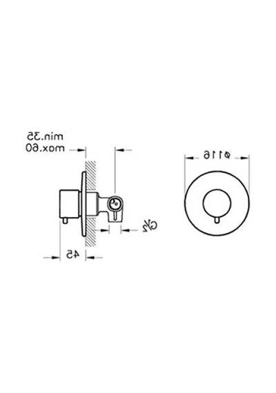 2 Yollu Yönlendirici - Krom, Ankastre Montaj İçin 6998