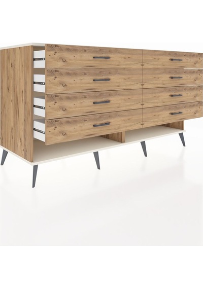 Kronos Konsol 8 Çekmeceli 176x59x99 Çam-aytaşı/çam Çam-aytaşı/çam