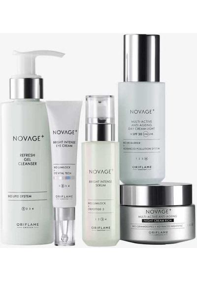 Oriflame Novage+ Daha Aydınlık Ve Genç Görünen Bir Cilt Sunan Karma Bright Intense Cilt Bakım Seti
