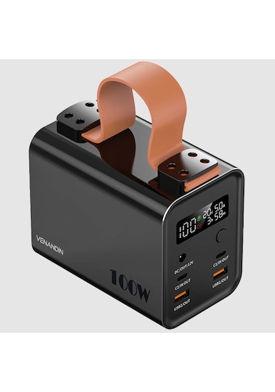 Venandin Opulix Pwb60b1 60.000 Mah Led Göstergeli 120w 22.5w Hızlı Kendinden Kablolu Powerbank Siyah