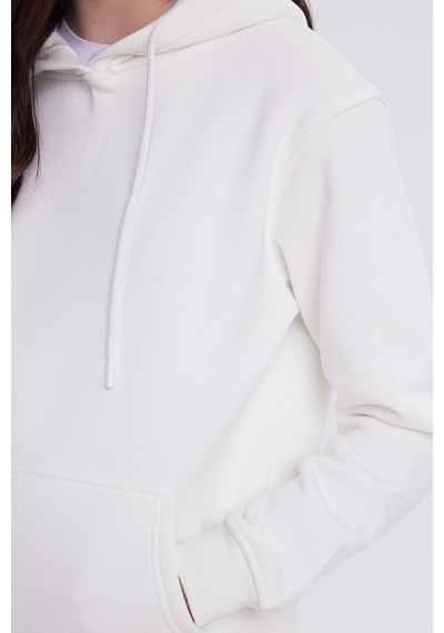 Tudors Kadın Relax Fit Rahat Kesim Pamuklu Kapüşonlu Kanguru Cepli Ekru Sweatshirt-39940 Ekru Tudors Kadın Relax Fit Rahat Kesim Pamuklu Kapüşonlu Kanguru Cepli Ekru Sweatshirt-39940 Ekru