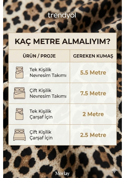 %100 Pamuk Kahve Leopar Poplin Kumaş En: 240 Cm Nevresim, Çarşaf, Yastık Kılıfı, Elbise Ve Çanta Kahverengi