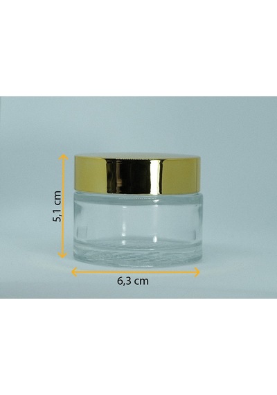 Krem Kutusu 50 ML 20 Adet Şeffaf Sarı Kapaklı Kavanoz