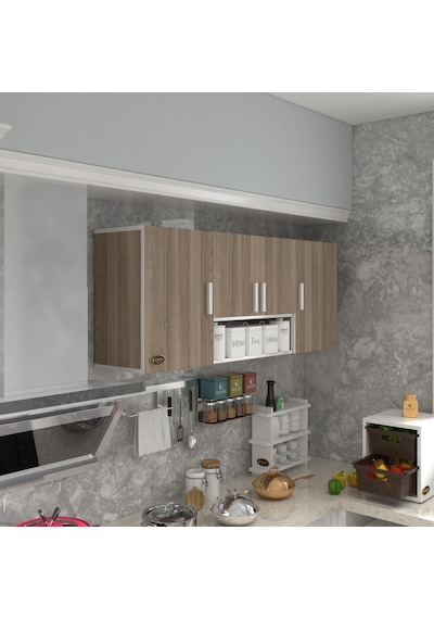 Kenzlife hazır mutfak floro32 crd 060*150*32 mutfak banyo dolabı kapaklı raflı