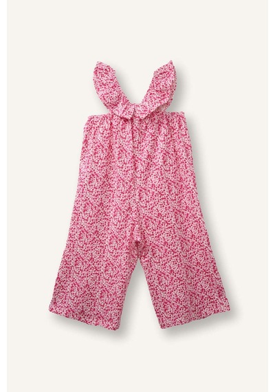 Defacto Kız Bebek Floral Bürümcük Tulum H6742a526hspn178 Pembe-pn178