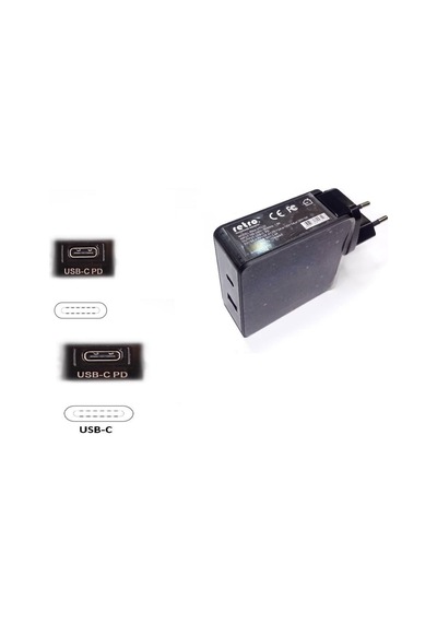 Apple Uyumlu MacBook Pro A1708 2016 Notebook Adaptör - Şarj Cihazı / Retro - 2-in-1 Usb Ve Usb-c