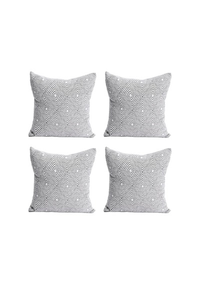 Ayrex Lüks 100% Pamuk Dekoratif Desenli Kırlent Kılıfı 4 Adet Set 45x45 Cm, Kaliteli Pamuklu Kumaş Kırlent Ve Min Diğer