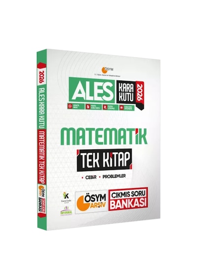2026 Ales Kara Kutu Matematik Tek Kitap Ösym Arşiv Çıkmış Soru Bankası Konu Özetli Dijital Çözümlü