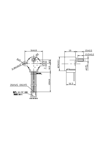 24byj48 5v Redüktörlü Step Motor