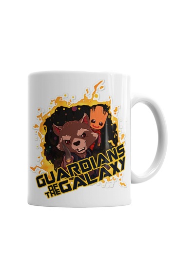 Rocket N' Groot Kupa Bardak Porselen Karışık