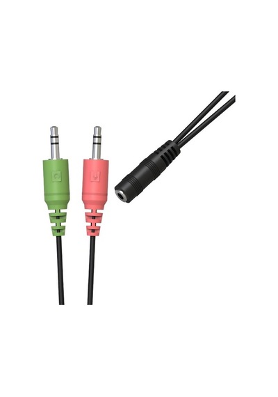 Jopus 3.5mm Aux Kulaklık Mikrofon Girişi Ayırıcı Çoklayıcı - PC Laptop Mikrofon Ses Dönüştürücü JO-AC01