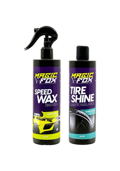 Magicfox Seramik Katkılı Hızlı Cila Ve Lastik Parlatıcı Seti 2 X 400 Ml
