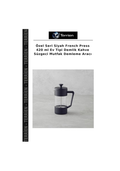 Özel Seri Siyah French Press 420 Ml Ev Tipi Demlik Kahve Süzgeci Mutfak Demleme Aracı Çok Renkli