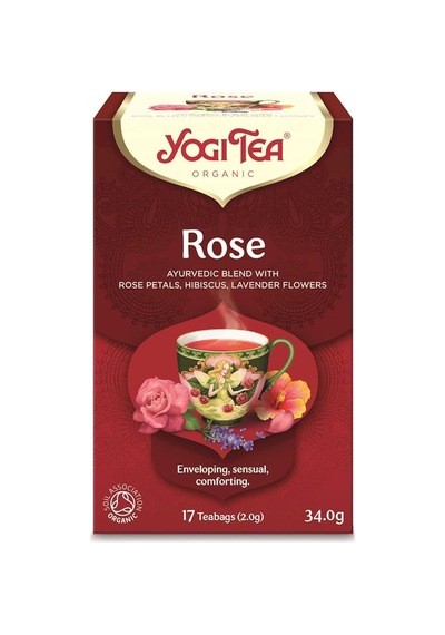 Rose Çayı 17 Poşet Kafeinsiz Organik Bitki Çayı Gül & Hibiskus