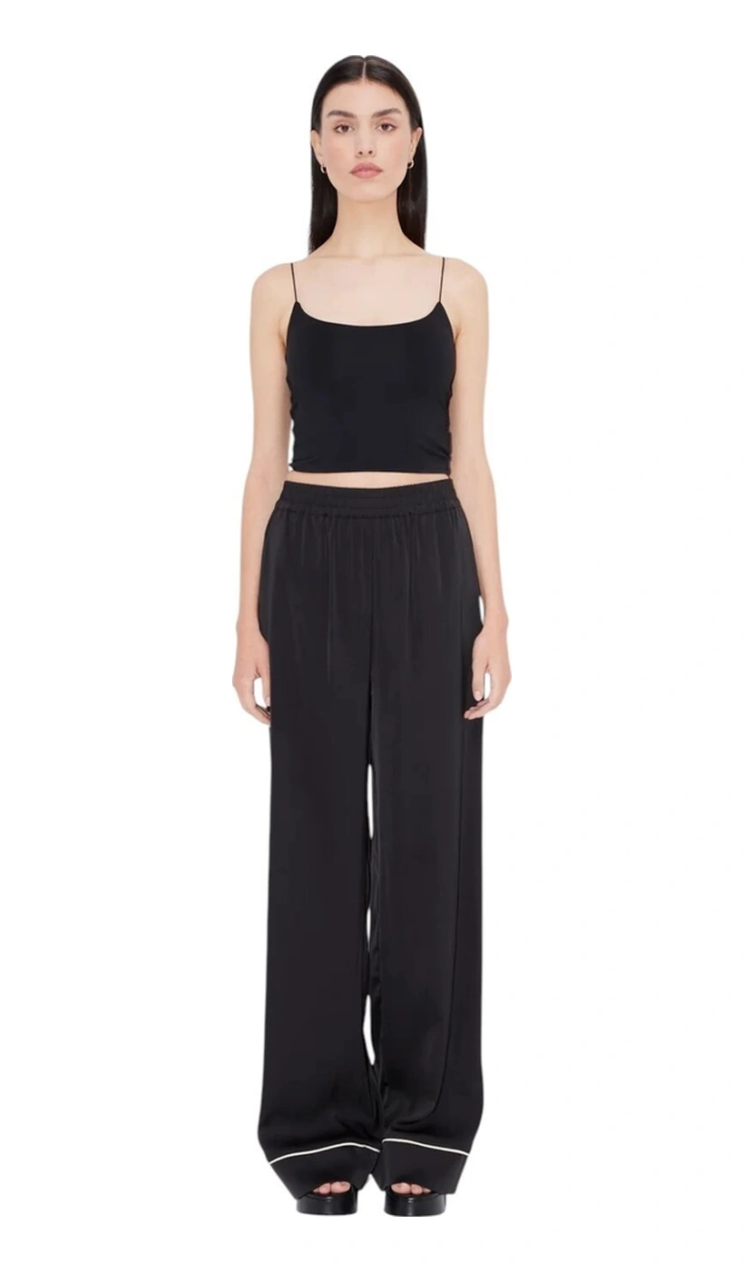 Mamayaga Kadın Askılı Spor Şık U Yaka Crop Top Curve Büstiyer Bluz Siyah