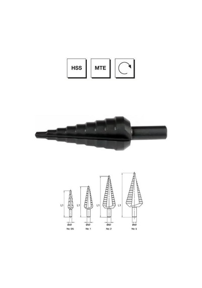 Mte Makina Takım 4-39 Mm Hss Mte Normu Kademeli Sac Delme Matkabı - B00314010539