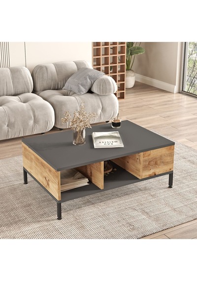 Best Tv Ünitesi 2'li Set Orta Sehpa Metal Ayaklı Çam Bes5-aa Atlantik Çam - Antrasit Best Tv Ünitesi 2'li Set Orta Sehpa Metal Ayaklı Çam Bes5-aa Atlantik Çam - Antrasit