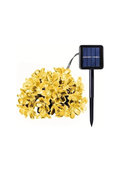 Solar 5m 50 Led Papatya Gün Işığı 8 Fonksiyonlu Çok Renkli