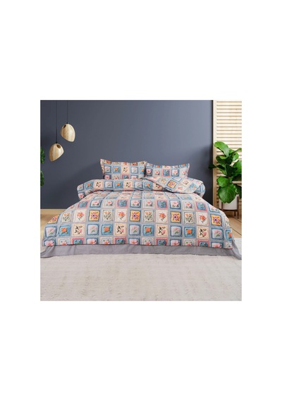 Colors 3d Baskı Kabartma Değil Patchwork Çift Kişilik Nevresim Takımı Çok renkli