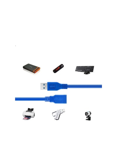 1.5 Metre USB 3.0 Harddisk HDD Uzatma Kablosu Erkek Dişi Kablo