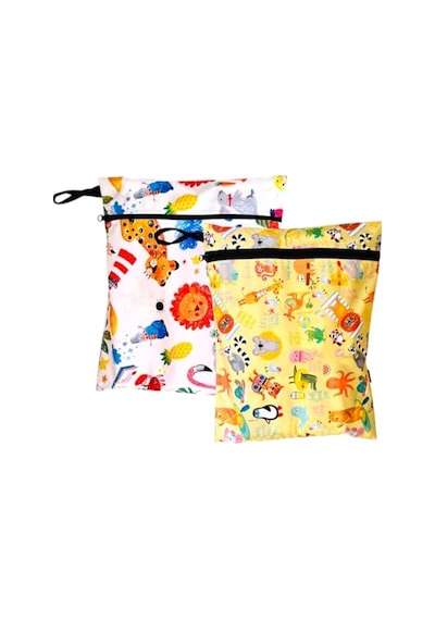 2 Adet Sıvı Geçirmeyen Çok Amaçlı Çanta, 30 X 35 Cm Jungle Ve 37 X 30 Cm Summer Desen, Yıkanabilir, Ekonomik Set Çok Renkli