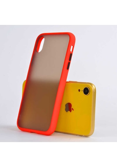 Apple Uyumlu iPhone XR 6.1 Kılıf Zore Fri Mat Yüzey Renkli Kenar Kılıf