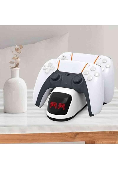 Ps5 Kablosuz Oyun Kolu Uyumlu Game Pad Şarj İstasyonu Led Göster