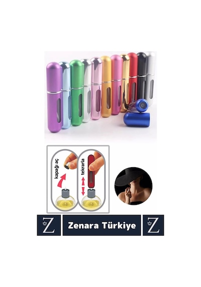 Kompakt Cep Boy Doldurulabilir Taşınabilir Sızdırmaz Pratik Çanta Boy Mini Cep Parfümü Şişesi 5 Ml