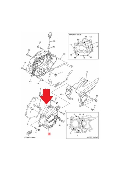 Yamaha Crypton S T115 Or.  Statör Kapağı 1Fp-E5411-10