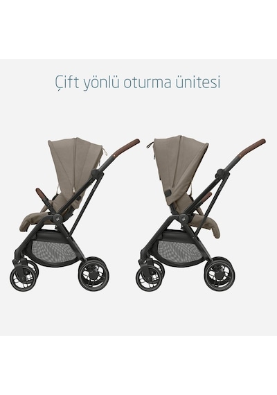 Maxi-Cosi Leona2 Çift Yönlü Uzatılabilir Sırt Desteği Tam Yatabilir Seyahat Sistem Olabilen Bebek Arabası Twillic Truffle