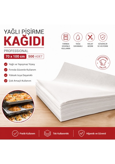 Yağlı Pişirme Kağıdı 40x60 Cm 500 Yaprak 1 Adet
