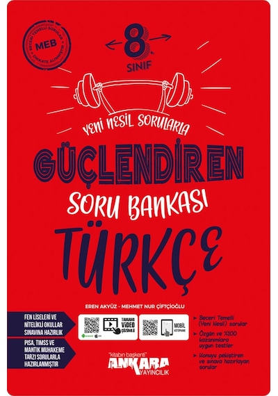 Ankara Yayıncılık 8.sınıf Türkçe Yeni Nesil Sorularla Güçlendiren Soru Bankası