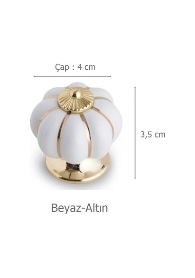 Eymenyapimarket Tomurcuk Porselen Düğme Tek Vidalı Mobilya Dolap Kulp S-105
