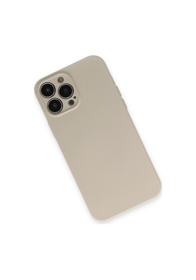 Apple iPhone Uyumlu 13 Pro Kılıf Nano İçi Kadife Silikon - Bej Ym327903