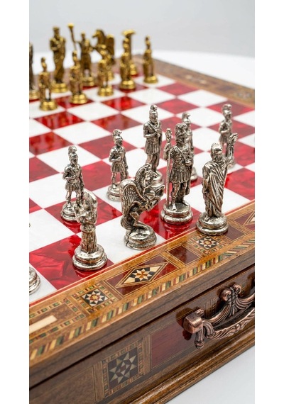 Roma Crimson-chess Set