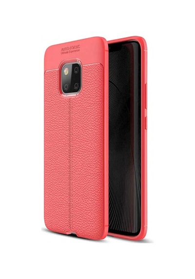 Huawei Mate 20 Pro Kılıf Deri Görünümlü Renk Atmayan Dayanaklı Silikon Kapak Niss