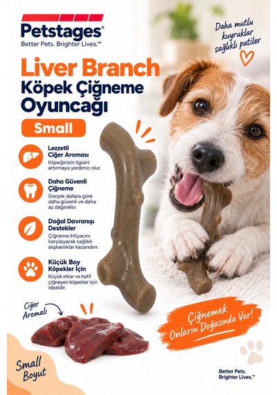 Petstages Liver Branch Köpek Çiğneme Oyuncağı Small