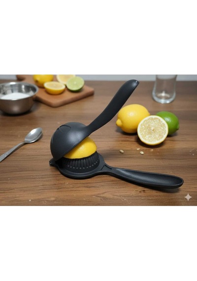 Siyah Mat Tasarım El Tipi Limon Ve Portakal Sıkacağı Tohum Ve Posasız Kolay Sıkım Döküm Diğer
