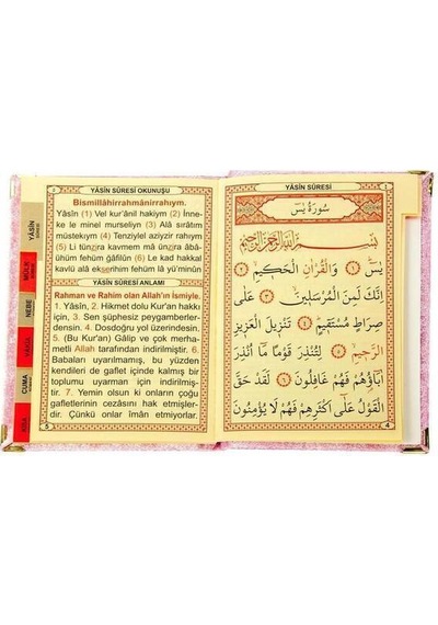 20 Adet - Kadife Kaplı Yasin Kitabı - Çanta Boy - Isim B N11.2185