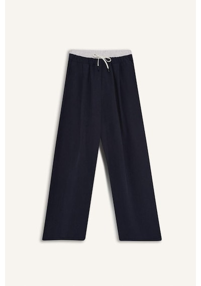 Defacto Baggy Fit Çift Cepli Normal Bel Standart Boy Tensel Pantolon G2870ax25aunv200 Lacivert