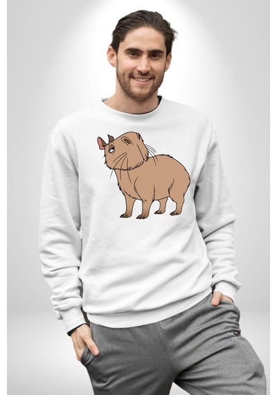 Chispi Unisex Beyaz Sweatshirt Beyaz