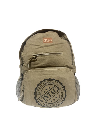 Old Cotton Cargo Kaliteli Tek Bölmeli Vintage Disayn Günlük Gezi Okul Sırt Çantası North Dakato Bag Brand 30x43cm Bej