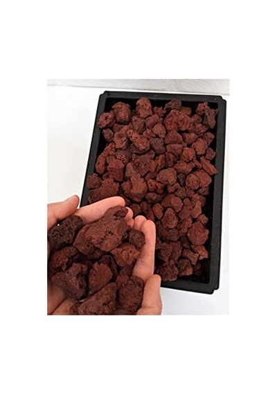25 Kg Kırmızı Tarım Pomzası, 20-40 Mm Boyutlarında Doğal Malzeme 0.75 LT - 2.5 LT - 12 KG