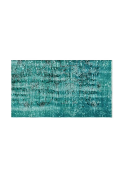 El Dokuması Vintage Yün-pamuk Turkuaz Halı 28615 121 X 210 Cm