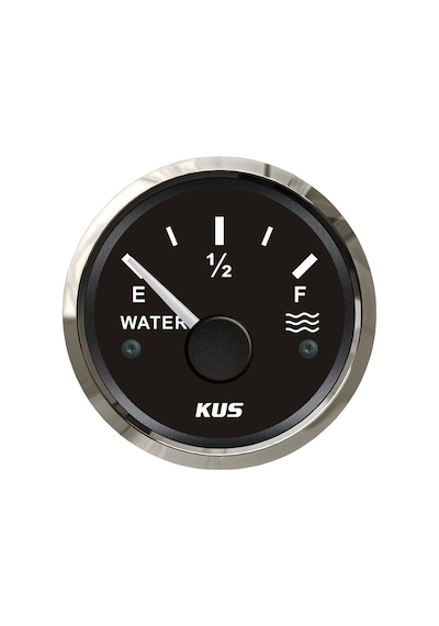 KUS Su Göstergesi Siyah 0–190 Ohm 12/24V 52 MM