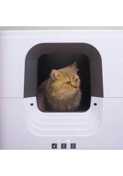 Aclium Otomatik Kedi Tuvaleti 55x57x65 Cm Beyaz