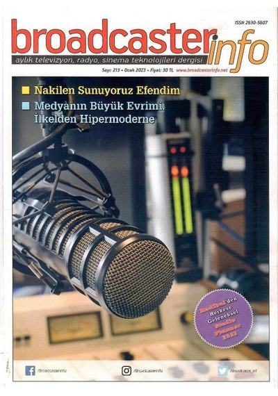 Broadcasterinfo:aylık Televizyon,radyo,sinema Teknolojileri Dergisi: Medyanın Büyük Evrimi Sayı:213-ocak 2023 Retro Koleksiyon Eski Baskı