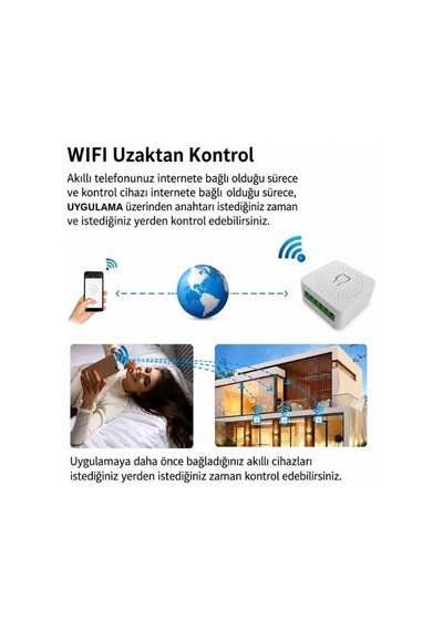 Mini Wifi Smart Switch 16a Tuya Alexa Google Home Uyumlu Akıllı Anahtar Modülü