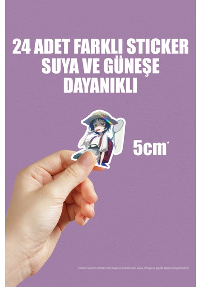 Takopi's Original Sin Takopii No Genzai Anime Telefon Laptop Sticker Paketi 24 Adet Çok Renkli